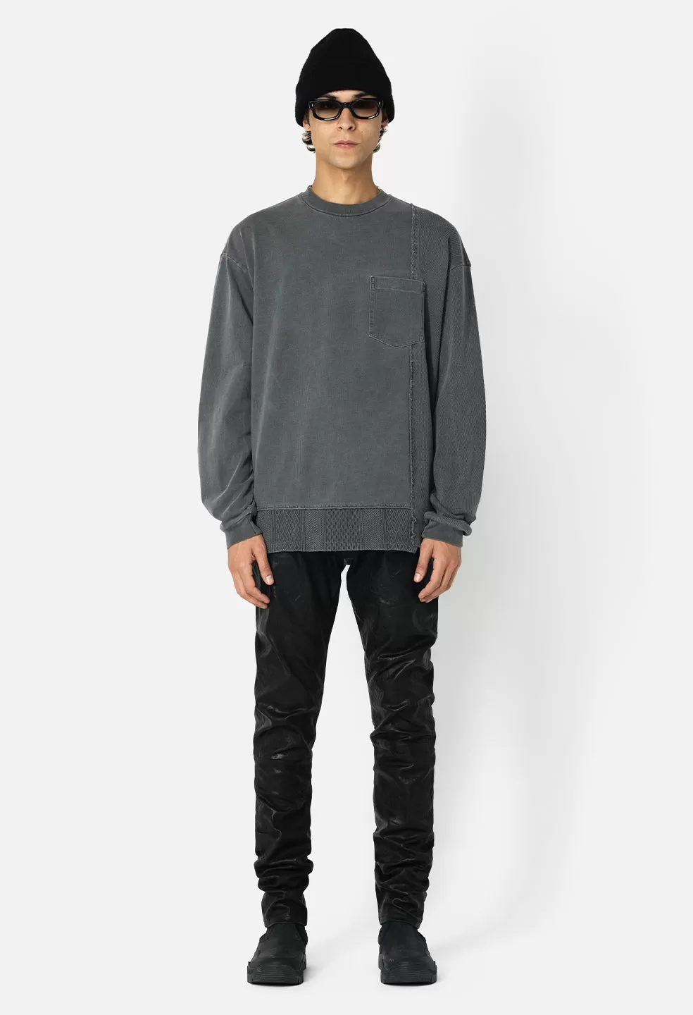 Reconstructed LS Tee / Washed Black