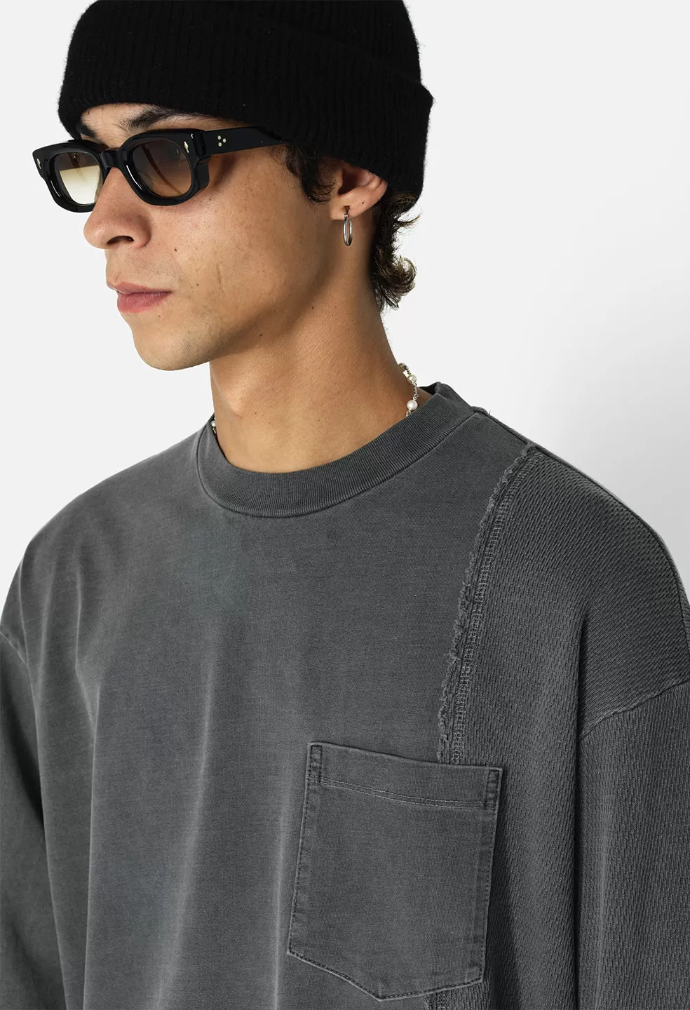 Reconstructed LS Tee / Washed Black