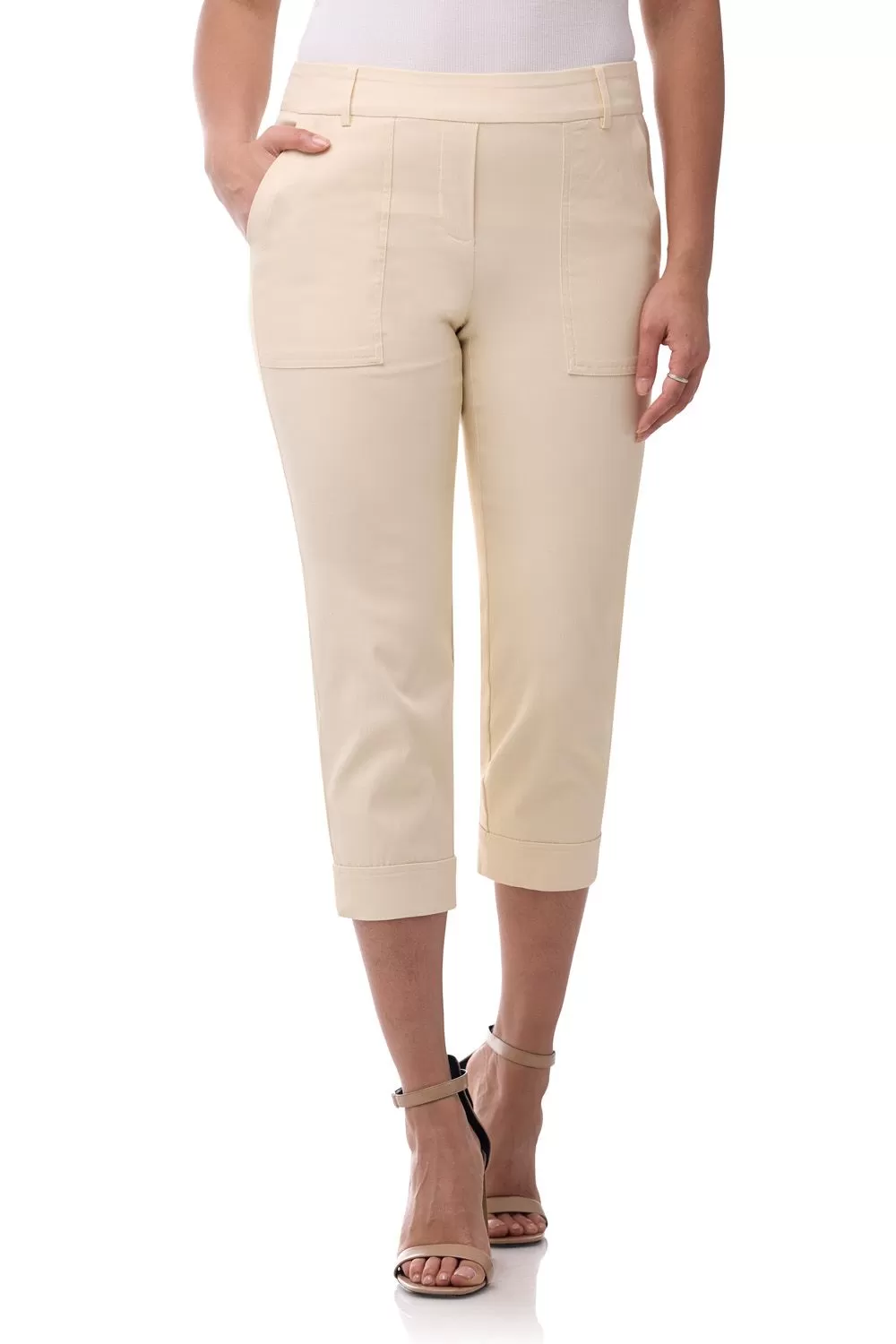 Rekucci EcoCosy Cuffed Modern Cargo Crop Pant