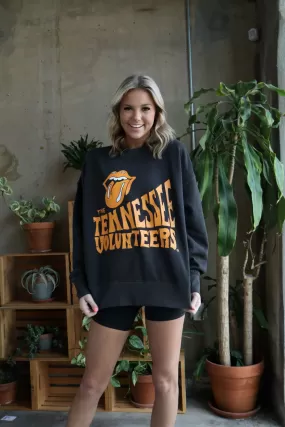 Rolling Stones Tennessee Vols Dazed Black Oversized Crew Sweatshirt