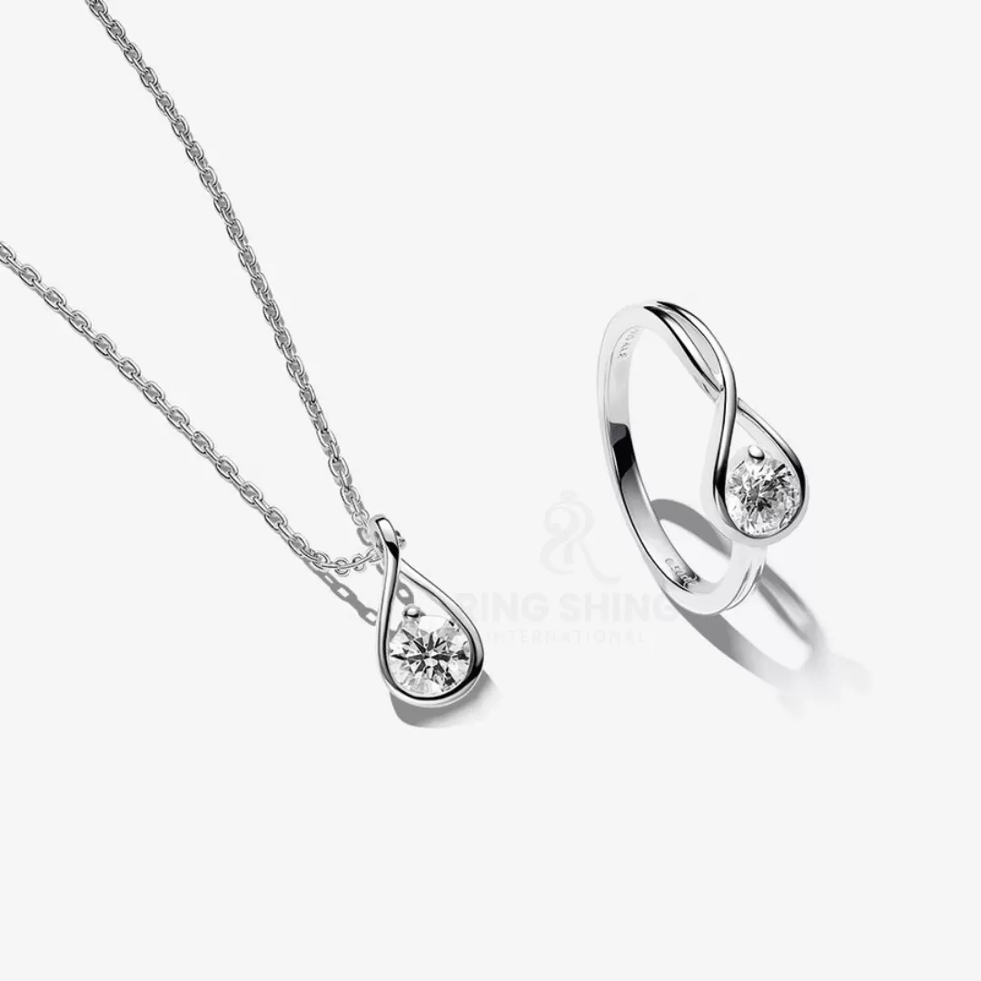 RSR-171 Ring and Pendant Set Original Moissanite Diamond Ring