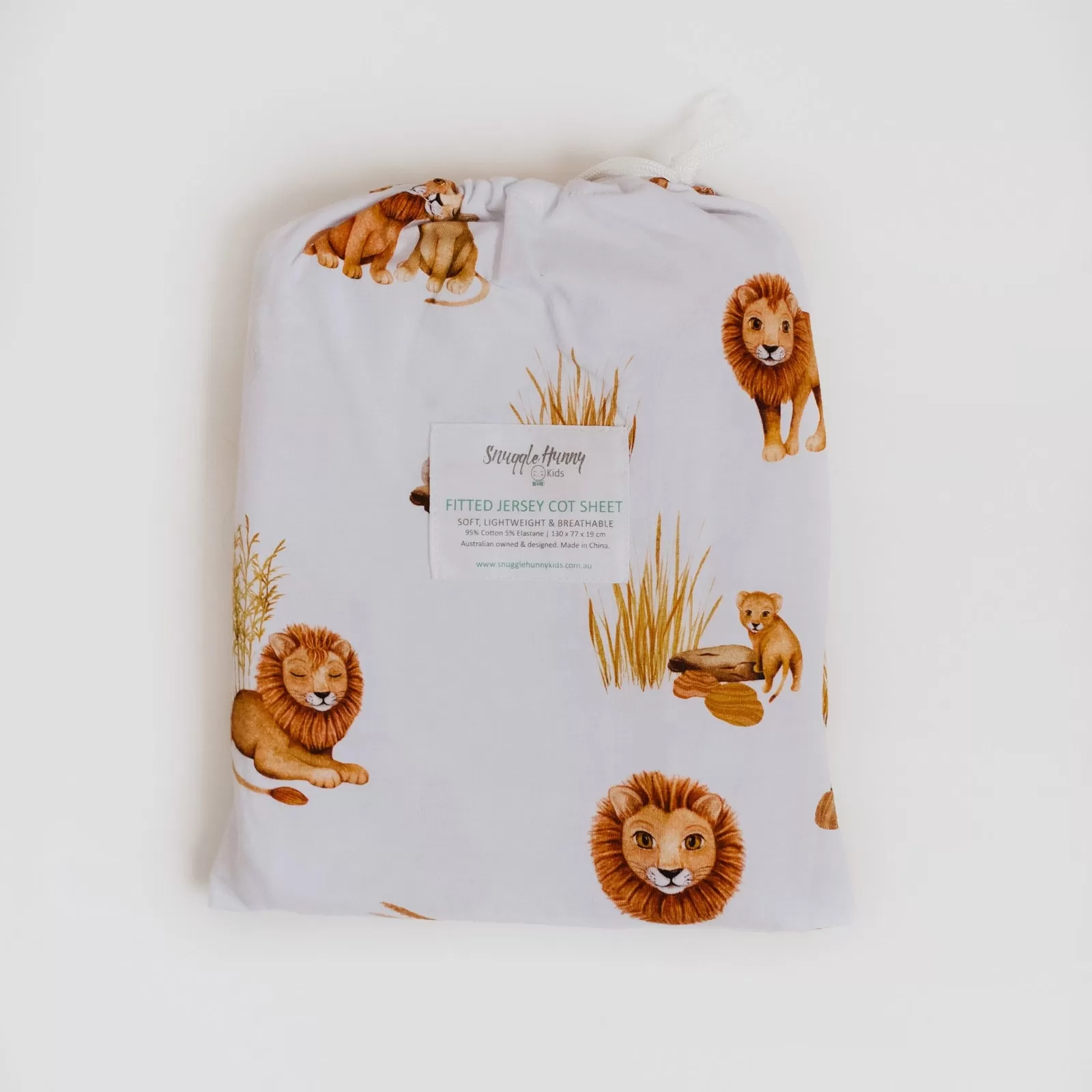 Snuggle Hunny Fitted Cot Sheet - Lion