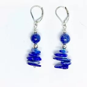 Stacking Stones Lapis Earrings