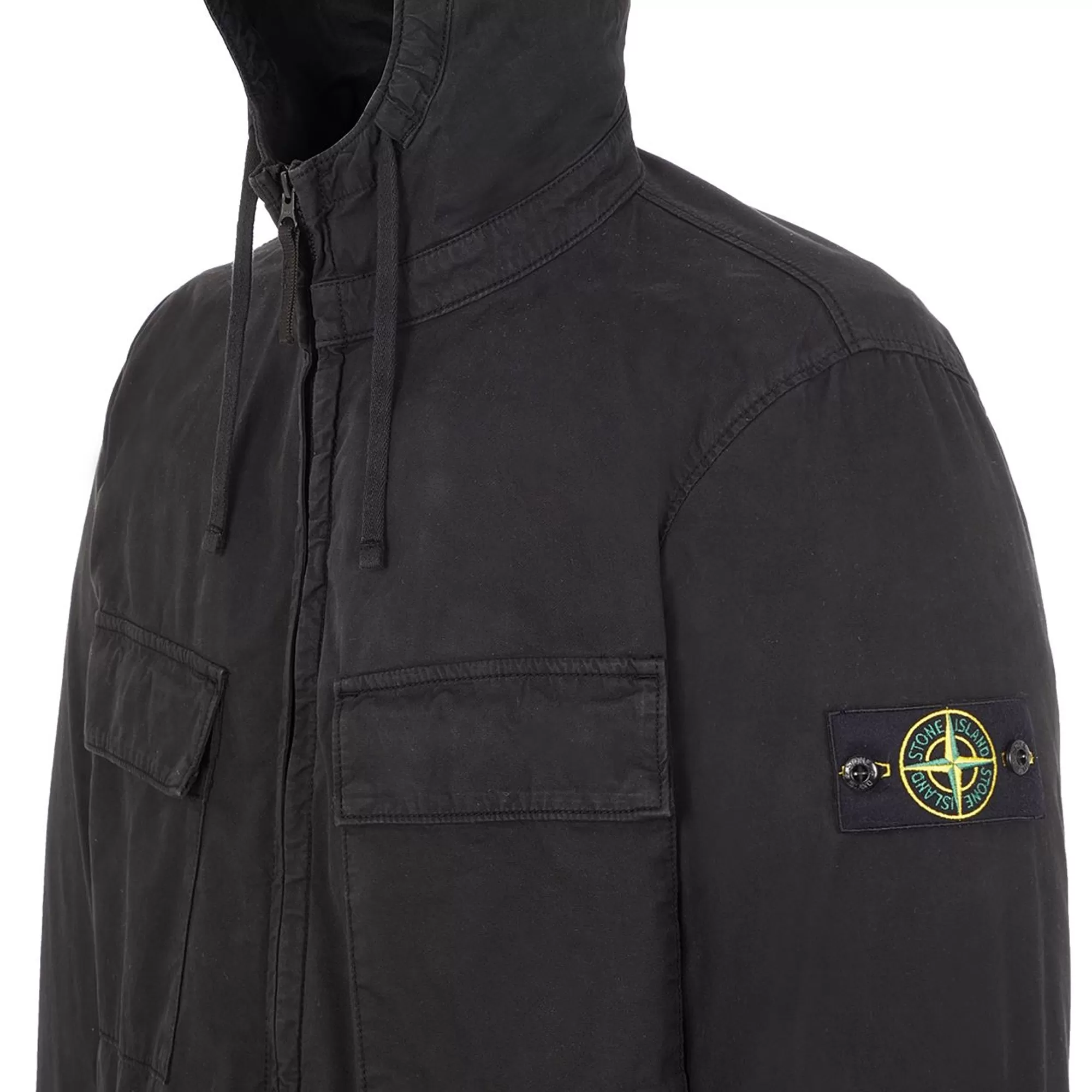 Stone Island Mens Supima Cotton Twill Stretch- TC Hooded Blouson