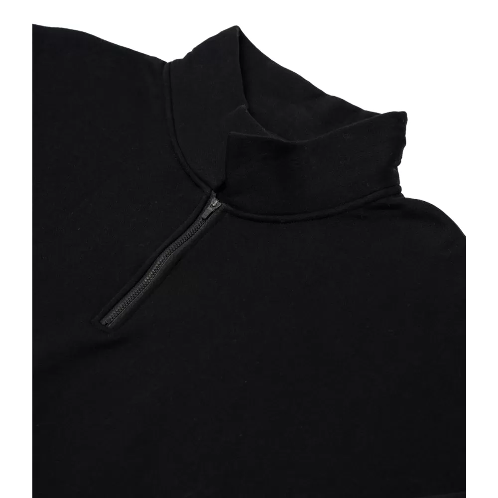 TEAMJOINED JOINED LOGO HALF-ZIP OVERSIZED SWEATSHIRT-BLACK