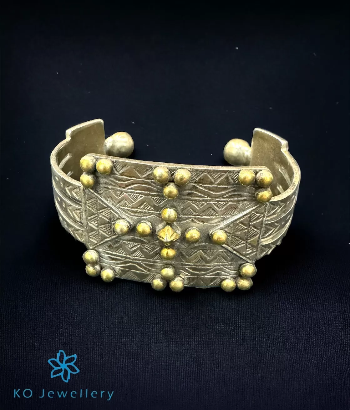 The Kavach Silver Open Bracelet