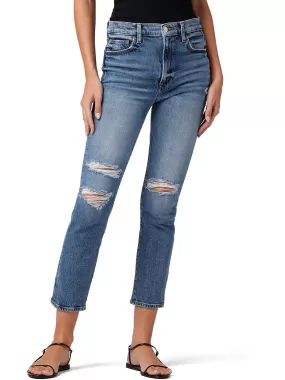 The Luna Womens High-Rise Crop Cigarette Jeans