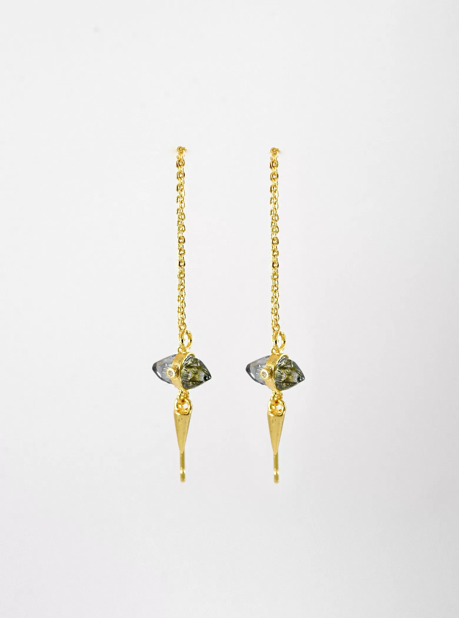 Tourmaline Cascade Chain Earrings