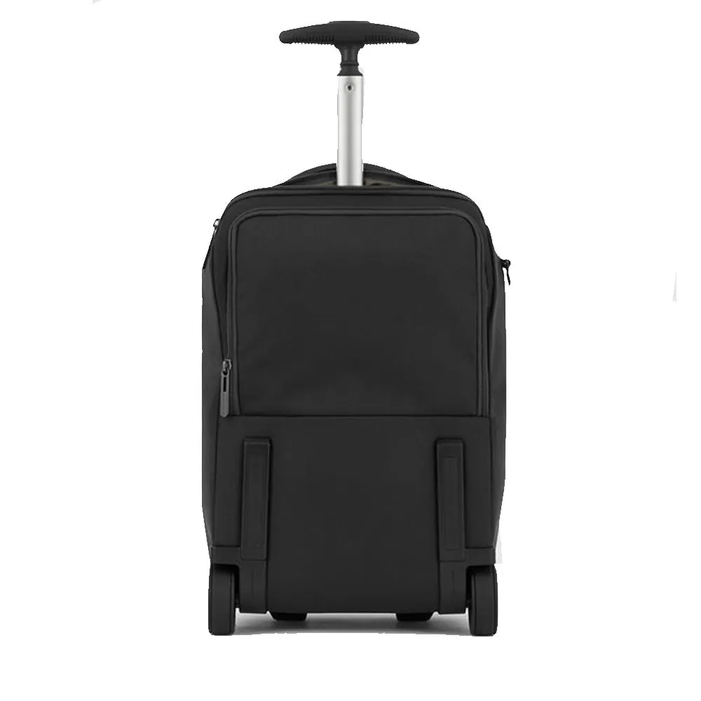 Trolley Cabina PIQUADRO con Portabilità a Zaino in Tessuto Riciclato linea Brief 2 Ruote Colore Nero - BV6270BR2