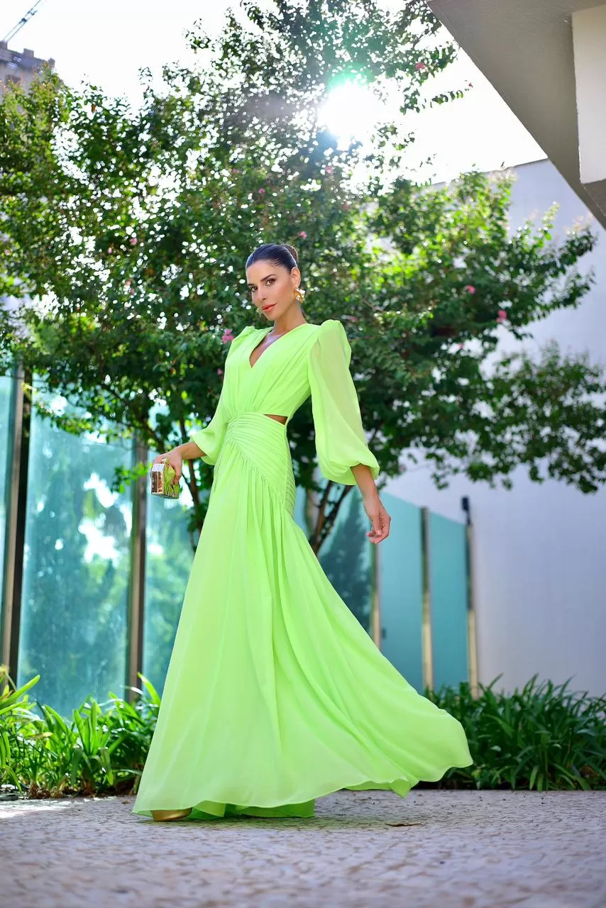 VESTIDO D'TELI VERDE CLARO MELISSA ML