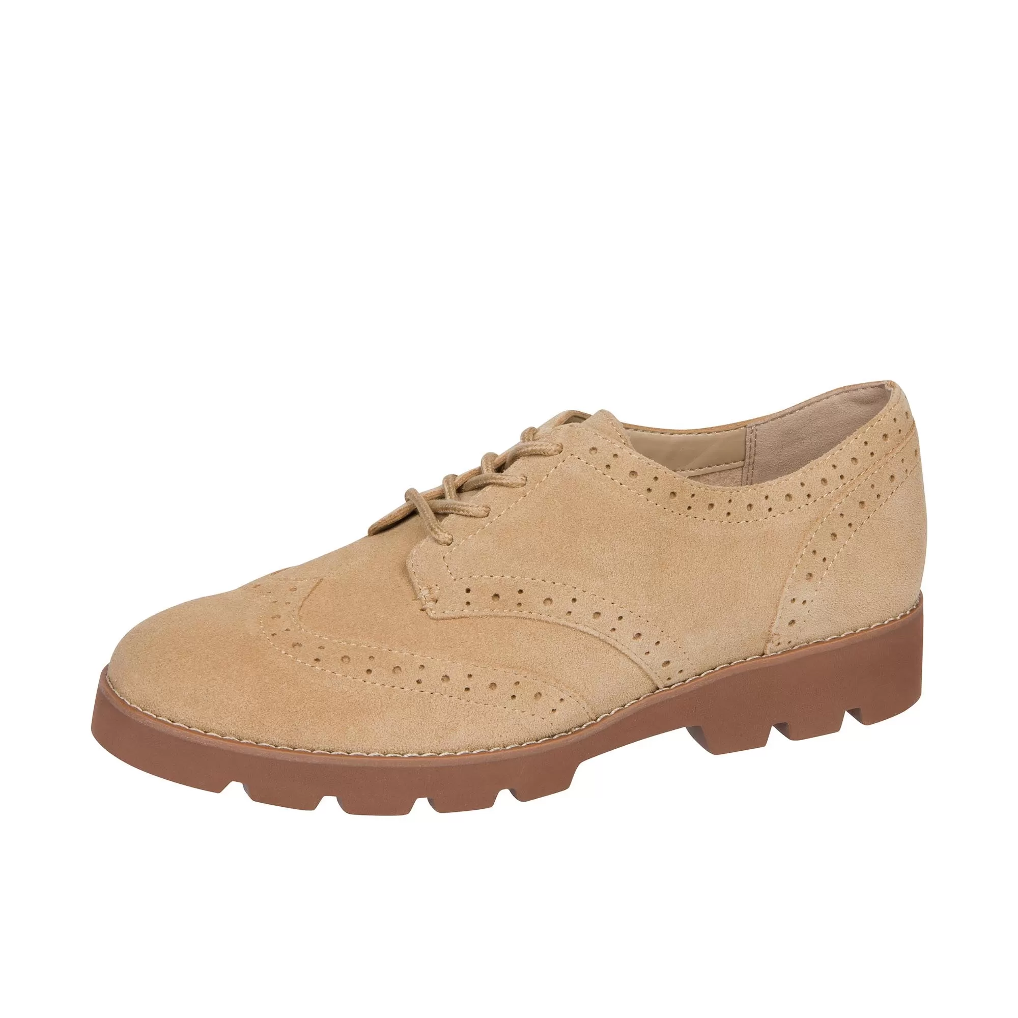 Vionic Womens Alfina Oxford Sand Suede