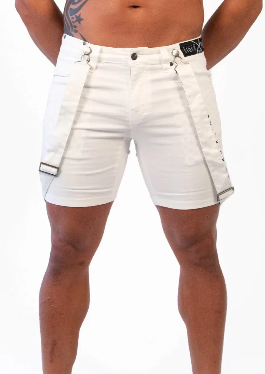 Wade Strapped Shorts (White)