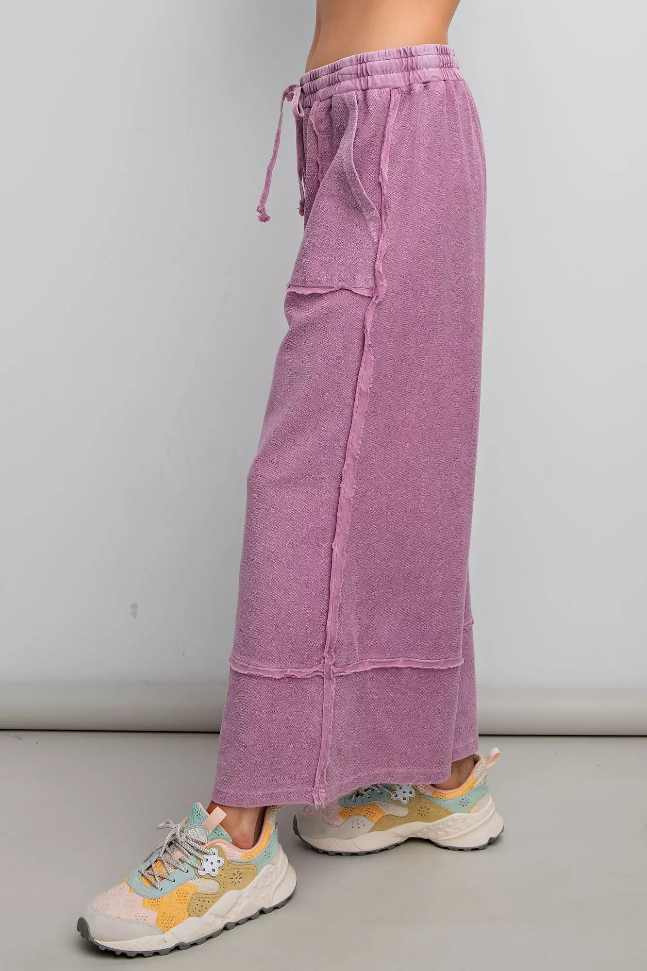 Wide Leg Palazzo Pants in Berry