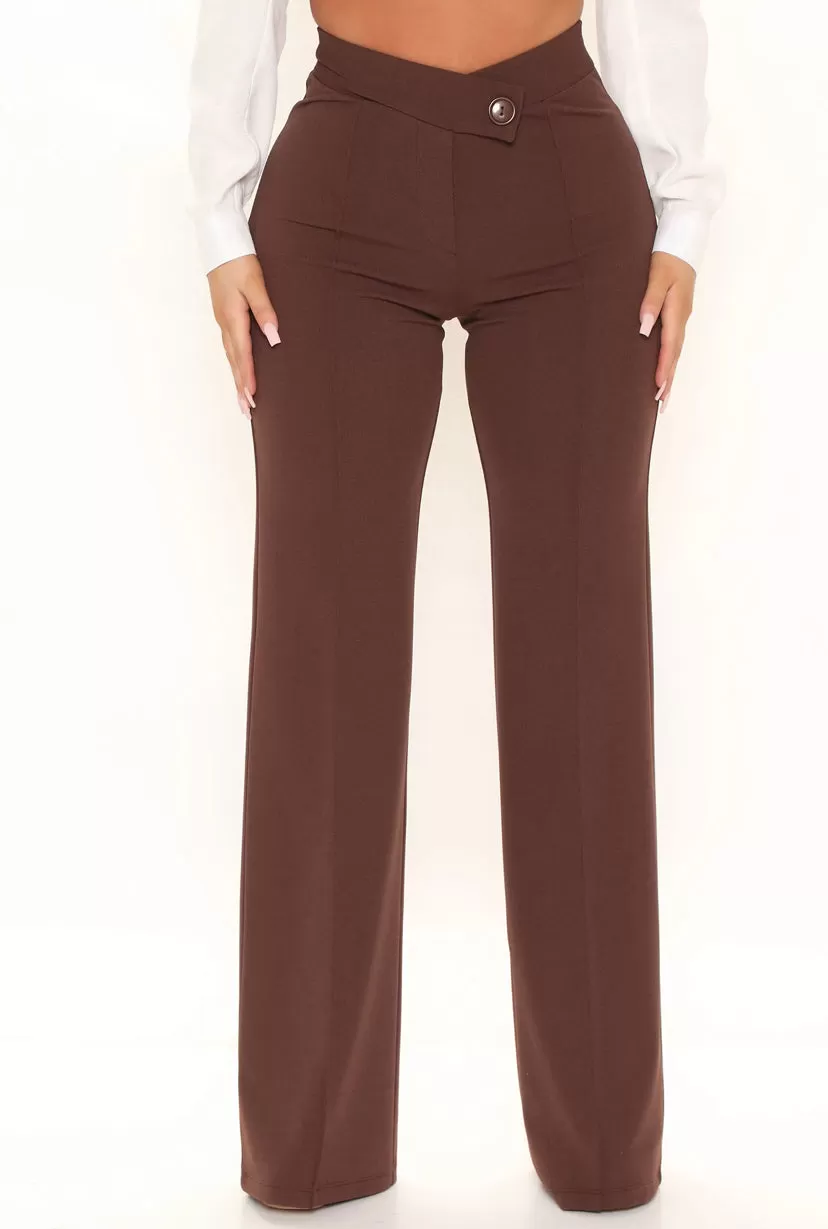 WOMEN PLUS WIDE LEG DRESS PANTS