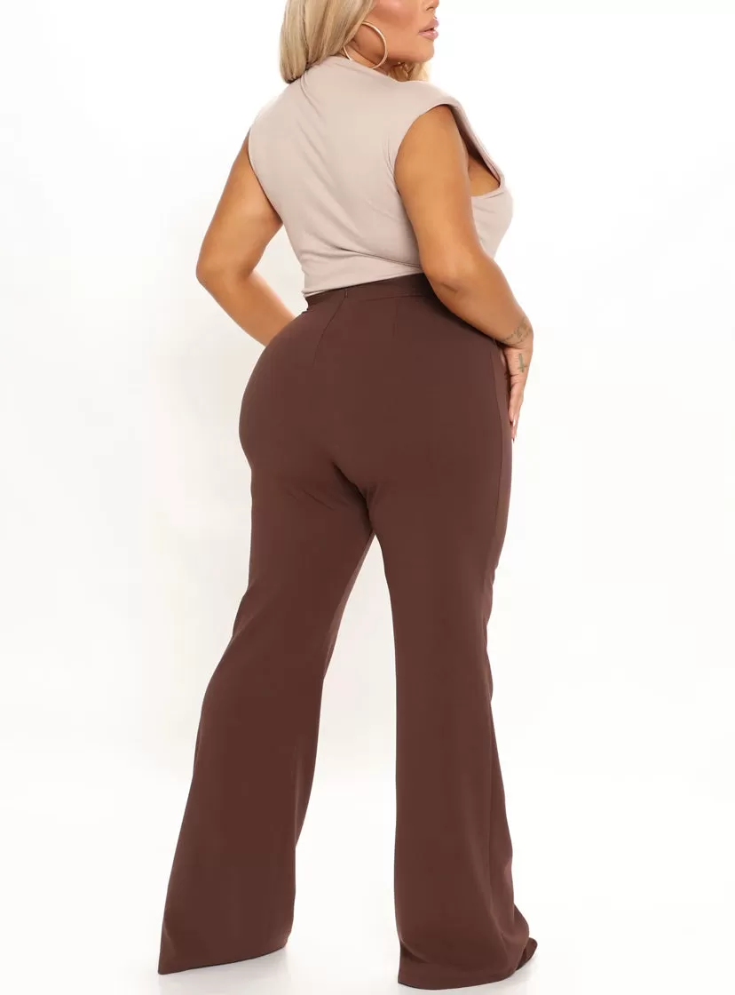 WOMEN PLUS WIDE LEG DRESS PANTS