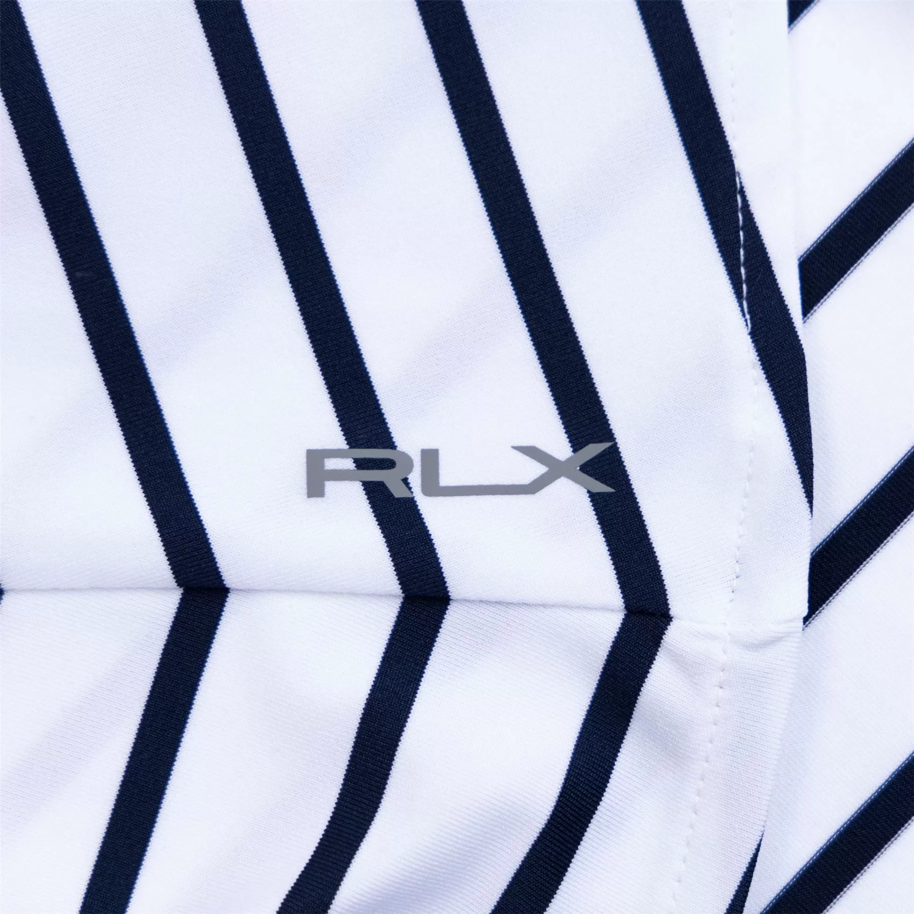 Womens RLX Short Sleeve Collared Stripe Dress White/Navy - SS24