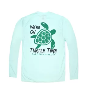 Youth Performance Long Sleeve Turtle Time T-Shirt - Seagrass